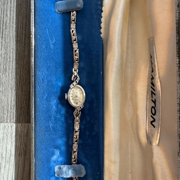 Hamilton Silver Watch with Intricate Design - Picture 2 of 4